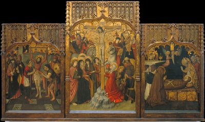Martirio di San Bartolomeo, Calvario e morte di Santa Maria Maddalena da Jaume Huguet